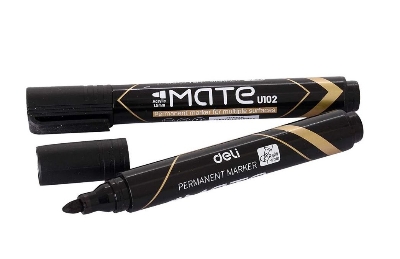 Picture of Deli EU10220 Permanent Marker Black 12 Pcs