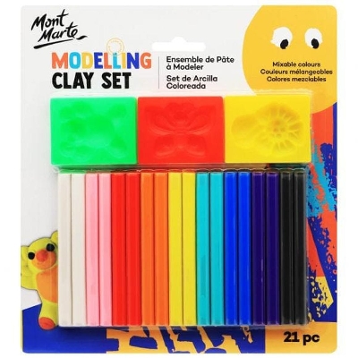 Picture of Mont Marte Multi Color Modelling Clay Set 21 pc