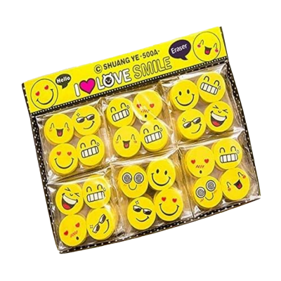 Picture of Cute Emoticon/Emoji Eraser for kids (4pcs)