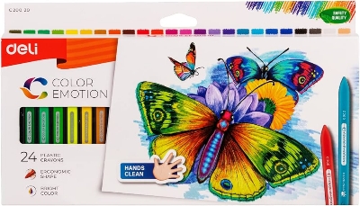 Picture of Deli EC20020 Plastic Crayon 24 Colors