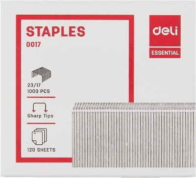 Picture of Deli E0017 Staples 23/17 , 1000 pcs per box