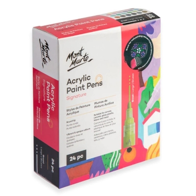 Picture of Mont Marte Acrylic Paint Pens  Broad Tip 24pc