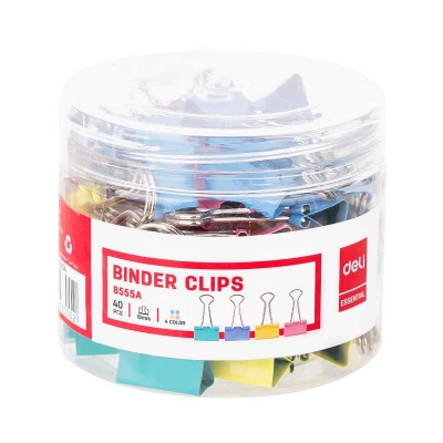 Picture of Deli E8555A Colourful Binder Clips 19mm Pack of 40