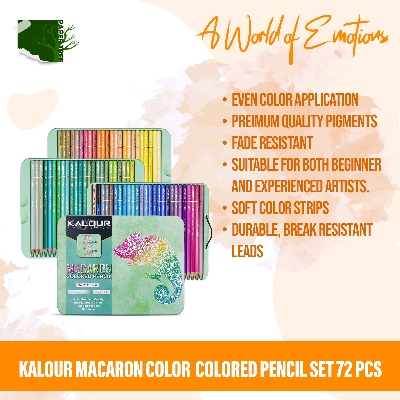 Picture of KALOUR Macaron Color Professional Colored Pencil Set 72 Pcs