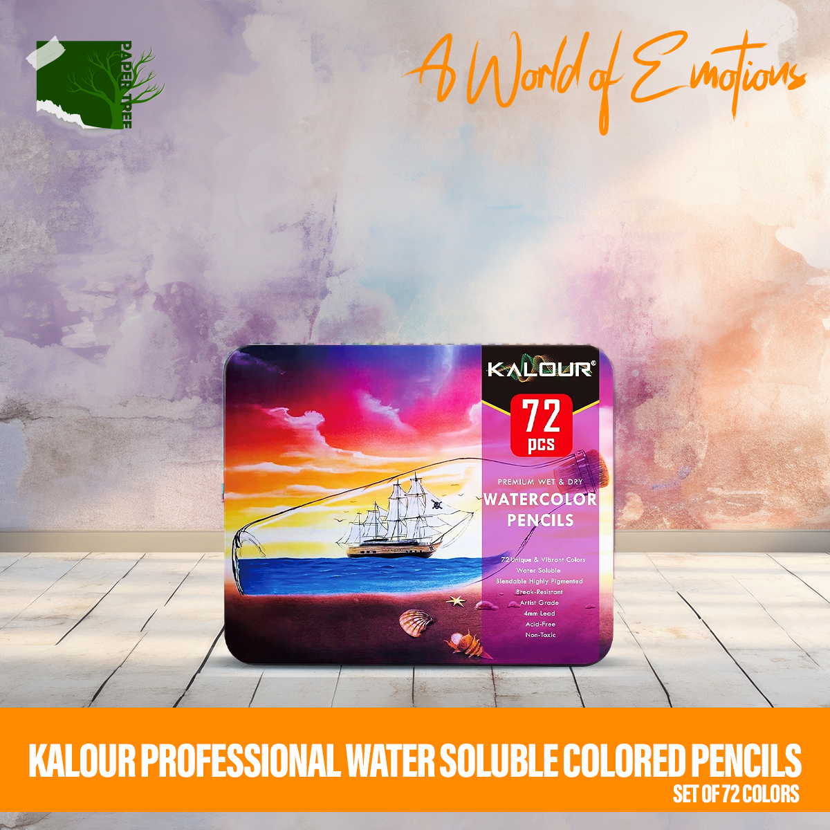 Picture of KALOUR Professional Water soluble Colored Pencils Set of 72 Colors