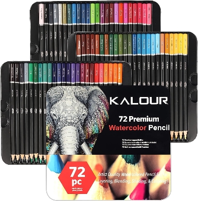 Picture of KALOUR Premium Water Color Pencil Set of 72 Colors