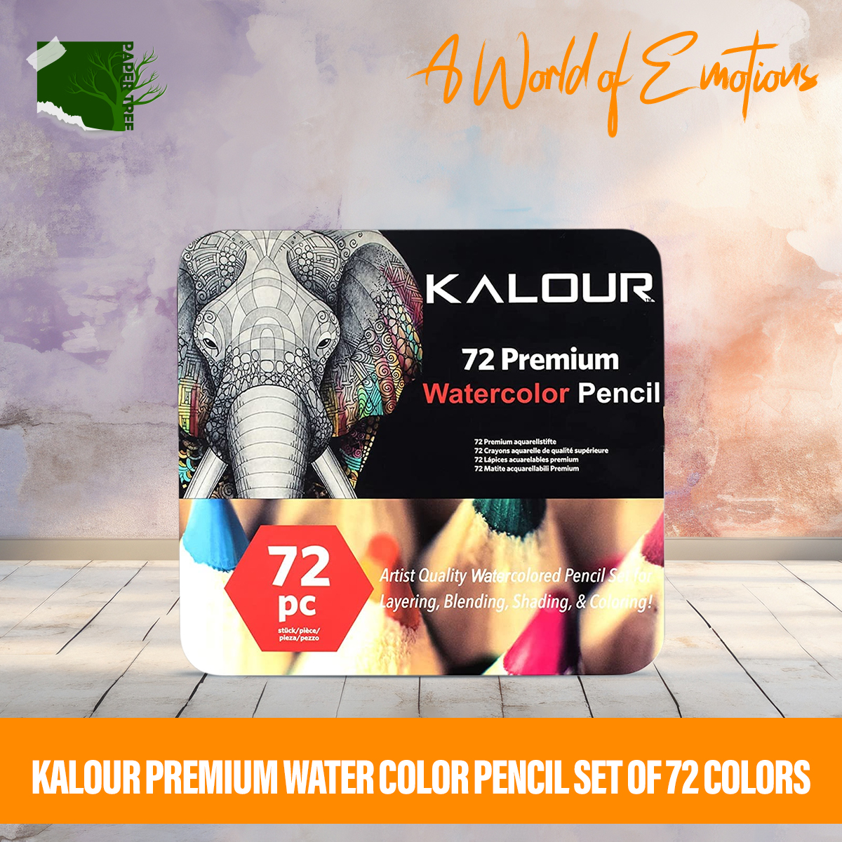 Picture of KALOUR Premium Water Color Pencil Set of 72 Colors