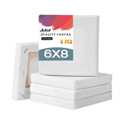 Picture of Papertree Premium White Canvas 6X8 INCH - 5 Pcs