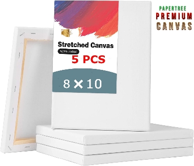 Picture of Papertree Premium White Canvas 8X10 INCH - 5 Pcs