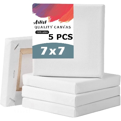 Picture of Papertree Premium White Canvas 7X7 Inch - 5 Pcs
