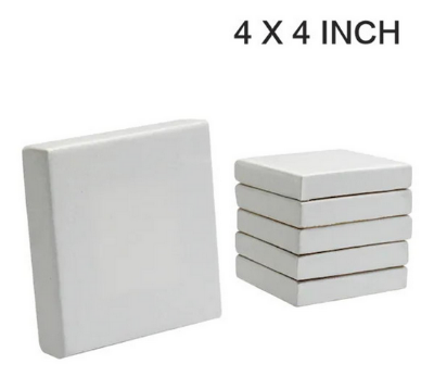 Picture of Papertree Premium White Canvas 4X4 INCH - 3 Pcs