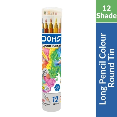 Picture of DOMS Color Pencil Round Tin Pack 12 Shades