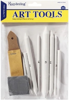 Picture of Paper stump Set of 8 With Sand Paper & Art Eraser