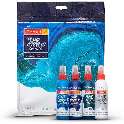 Picture of Camel Fluid Acrylic Colors Aqua Shade