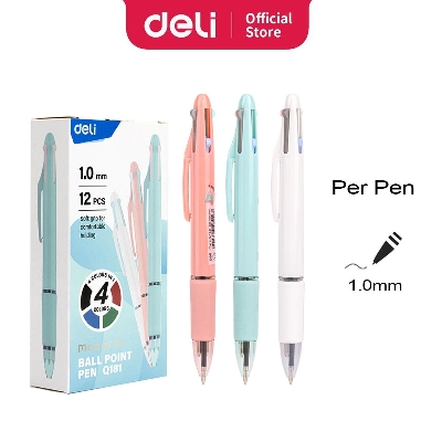 Picture of Deli EQ181 four color ballpoint pen 1.0mm (Random) 1pc