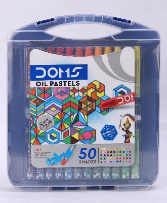 Picture of DOMS Super Smooth Oil Pastels with Square Plastic Case - 50 Shades