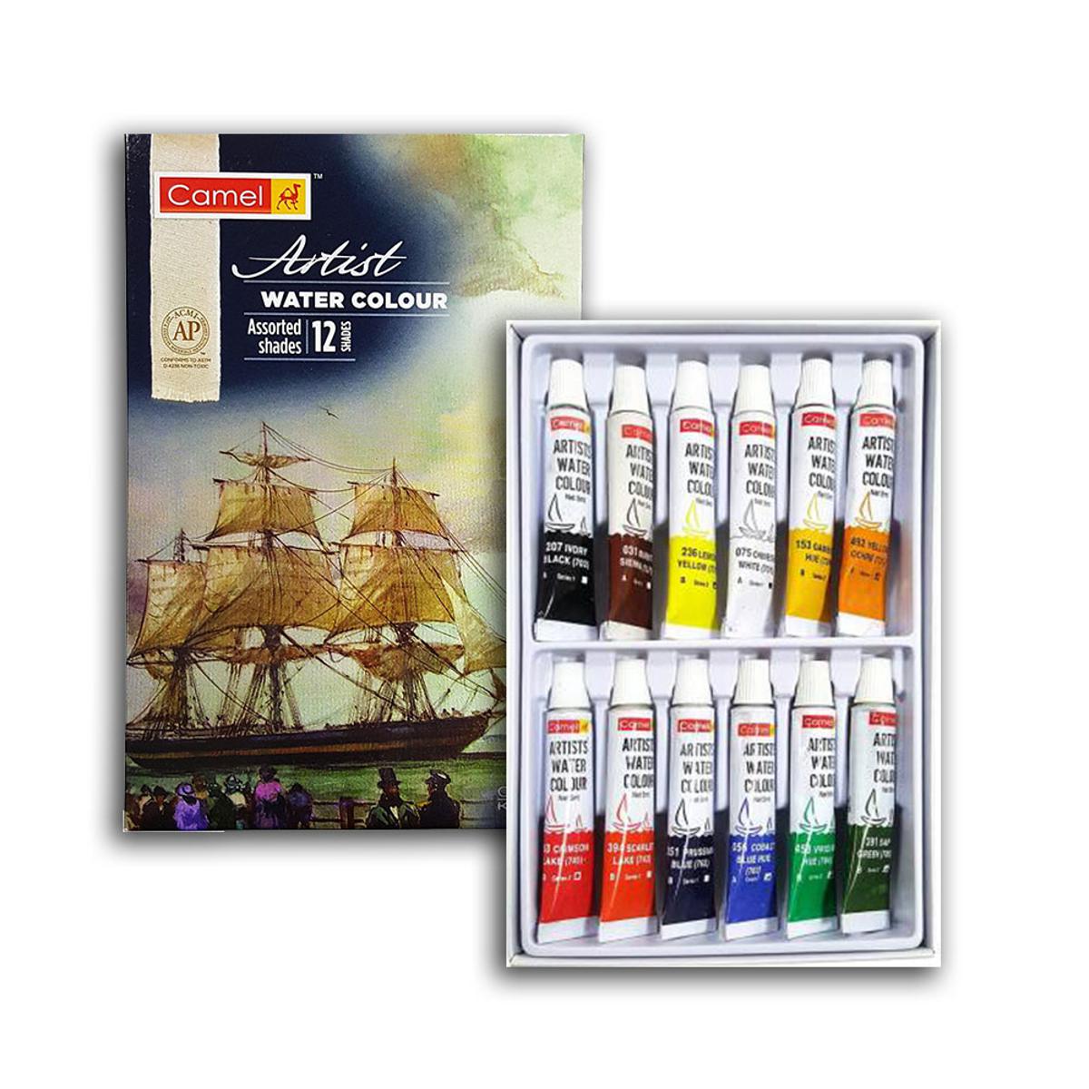 Picture of Camel Artist Quality Water Colour Box 5ml, 12 Shades