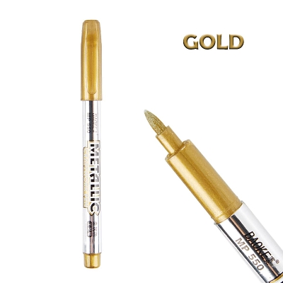 Picture of Baoke Metallic Color Marker Pen Gold