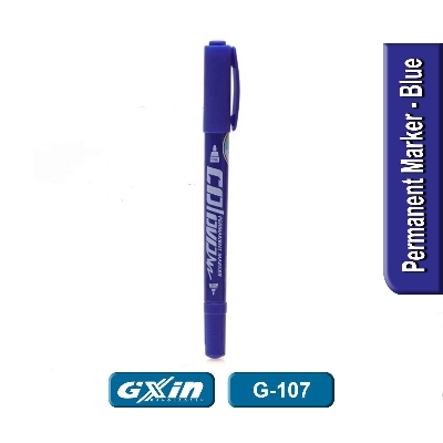 Picture of Dual tip Permanent Marker 12 Pcs Blue