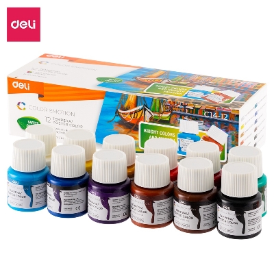 Picture of Deli EC14-12 Poster Color Paint 12 shade