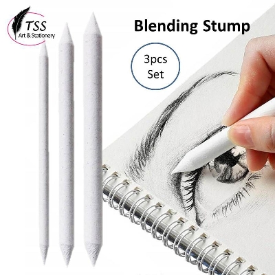 Picture of 3 Pcs Blending Stumps and Tortillions, Sketch Drawing Tools, Paper Art Blenders