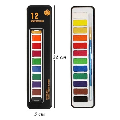 Picture of Keep Smiling Watercolor Set in Tin Box 12 Color Tin Box