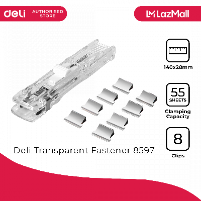 Picture of Deli 8597 Transparent Paper Cliper