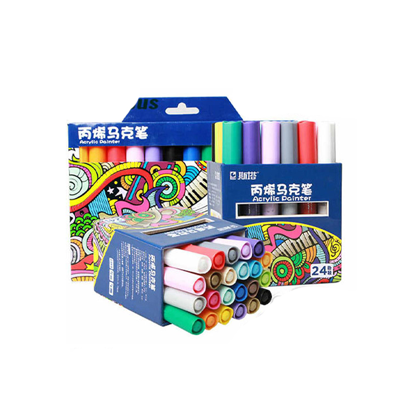 Picture of STA Acrylic Paint Markers Pen-12/24 Colours - water color