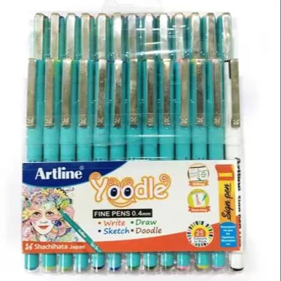 Picture of Artline Yoodle Fineliner Pen  Pack of 25, Multicolor