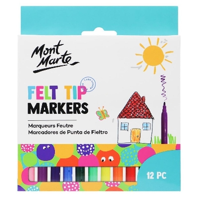 Picture of Mont Marte Water Color Pen Felt Tip Markers 12pc