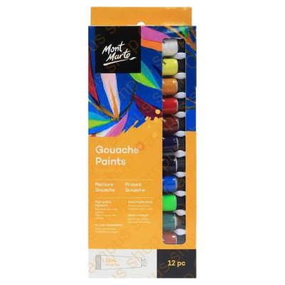 Picture of Mont Marte Gouache Colours Set 12 Shades 12ml
