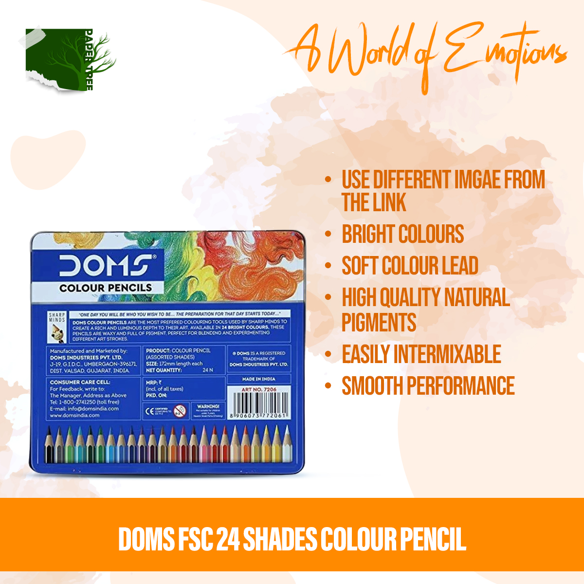 Picture of DOMS Fsc 24 Shades Colour Pencil