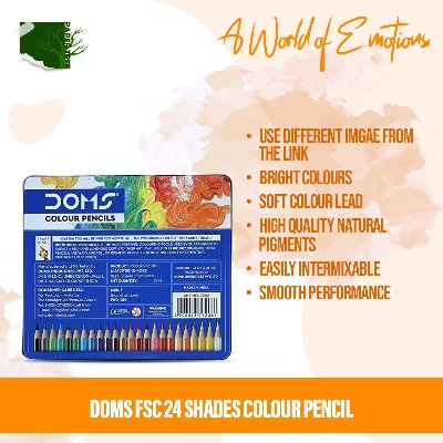 Picture of DOMS Fsc 24 Shades Colour Pencil