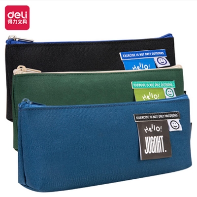 Picture of Deli 67068 Evergreen series triangular bag multi-purpose pencil case (mixed)
