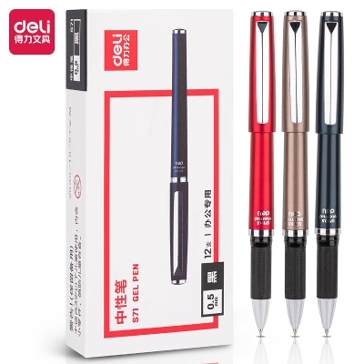 Picture of Deli S71 Gel Pen for Writing - Black 1pc