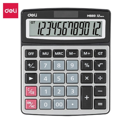 Picture of Deli EM889 Desktop Calculator (Silver)