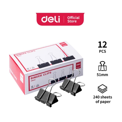 Picture of Deli	E38561 Effortless Binder Clip 51mm