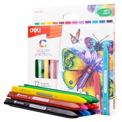 Picture of Deli EC20000 Plastic Crayon 12 Colors