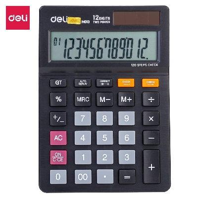 Picture of Deli	EM01320	Desk Calculator Plastic-12 Digits