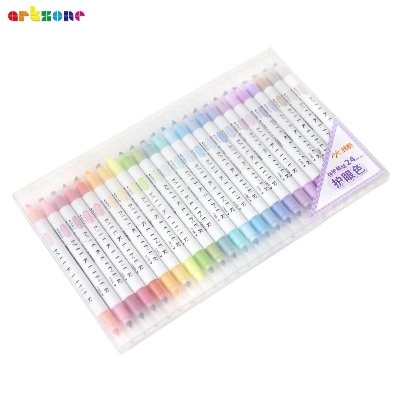 Picture of 24 Pcs Color ful Milk-Liner Highlighters Double Sided Writing for Office and School