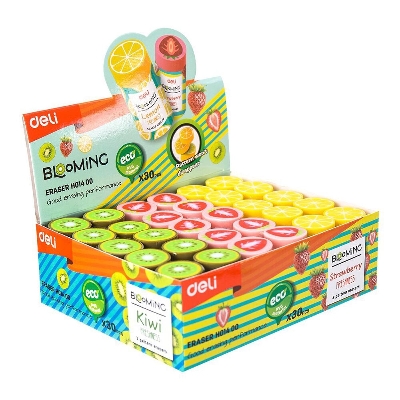 Picture of Deli EH01400 Fruit Erasers Pack Of 3 Pcs