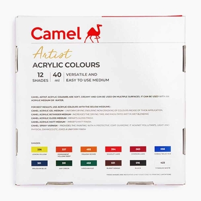 Picture of Camel Artist Acrylic Color 40ml - 12 Shades
