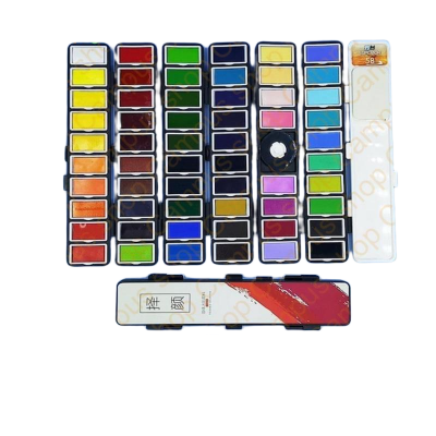 Picture of Superior Water colour Cake 58  Foldable, Solid ,Pigmented Colors box For Professional Watercolor Painting