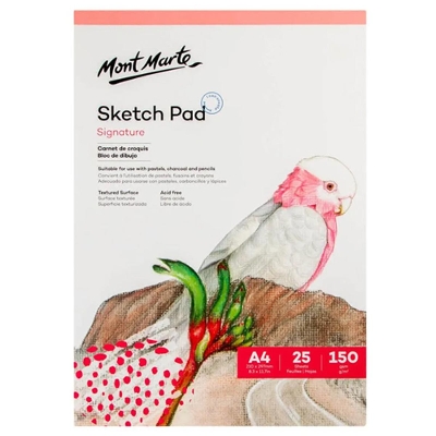 Picture of Mont Marte Sketch Pad White Paper A4 150gsm 25 Sheet