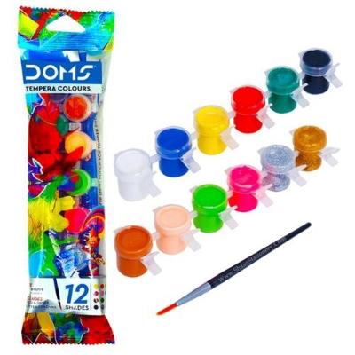 Picture of DOMS Tempera Colours 12 Shades with Free Brush
