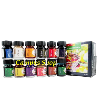 Picture of 12 Shades Camel Coloured Drawing Ink 20 ml Jar