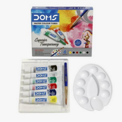 Picture of DOMS Water Color Tube 6 Shades with Brush & Palette