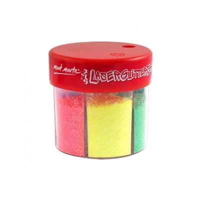 Picture of Mont Marte Laser Glitter Shaker 6 Fluro Colours 50gm