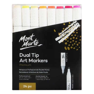 Picture of Mont Marte Premium Dual Tip Art Markers 24pc