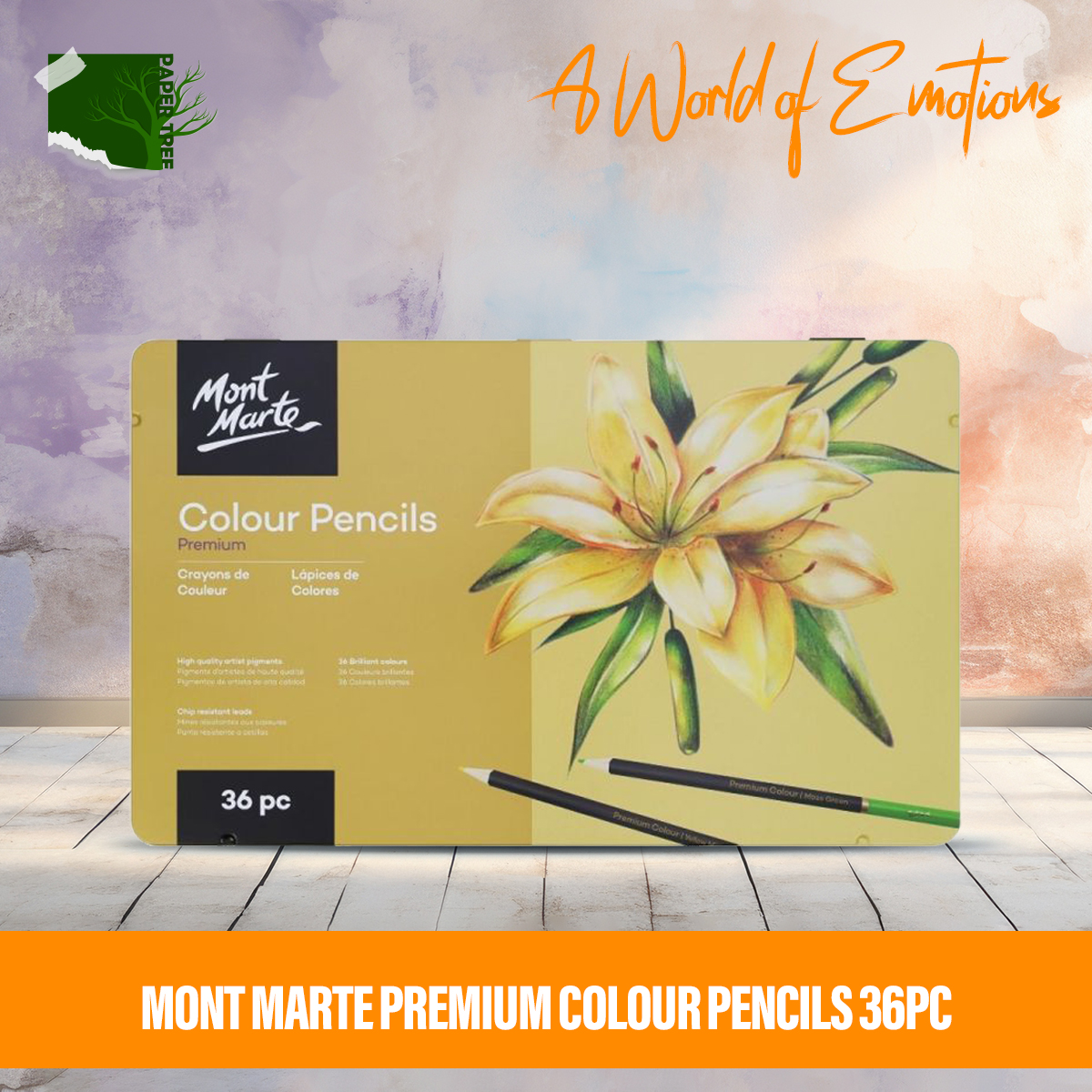 Picture of Mont Marte Premium Colour Pencils 36pc With Iron Box